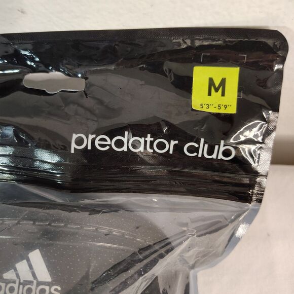 New ADIDAS Adult Medium Black Soccer Shin Guards PREDATOR CLUB Single Strap - Picture 2 of 6